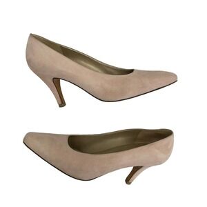 St. John Suede Square Toe Light Pink Heel 9.5